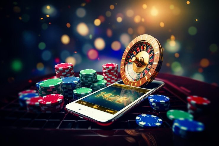 Antarmuka permainan slot komandanjitu dengan kontrol taruhan dan tombol putar